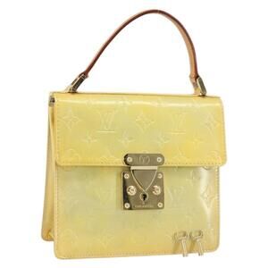 LOUIS VUITTON Monogram Vernis Spring Street Hand Bag Gris M91029 LV Auth gh1568